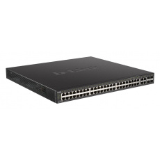 D-Link DGS-2000-52MP Spravovaný prepínač PoE, 48x GbE PoE+, 4x RJ45/SFP, PoE 370W