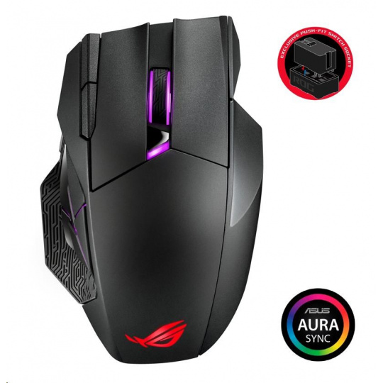 Myš ASUS ROG SPATHA X (P707), bezdrôtová, čierna