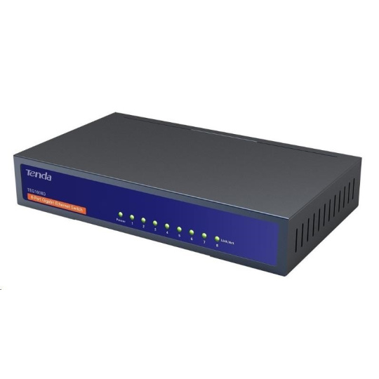 Tenda TEG1008D 8-portový Gigabit Ethernet Switch, 10/100/1000Mbps, Kov