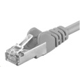 PREMIUMCORD Patch kábel CAT6a S-FTP, RJ45-RJ45, AWG 26/7 0,5m sivý