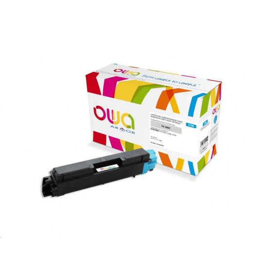 OWA Armor toner pre KYOCERA FSC-5150, 2800 strán, TK580C, modrá/kyanová + odpadový box (TK-580C)