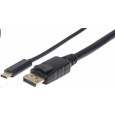 Kábel Manhattan USB-C na DisplayPort, 1 m, čierny