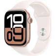 Apple Watch Series 10 GPS + Cellular 46mm Rose Gold Aluminium Case with Light Blush Sport Band - M/L