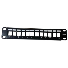 10" modulární stíněný patch panel LEXI-Net 12port, černý