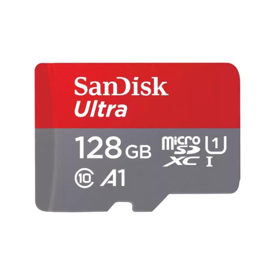 SanDisk MicroSDXC karta 128GB Ultra (140MB/s, A1 Class 10 UHS-I ) + adaptér