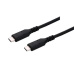 C-TECH kabel USB 4.0, Type-C (CM/CM), PD 100W, 40Gbps, 0,5m, černý