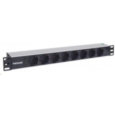 Intellinet 19" 1.5U Rackmount 8-Way Power Strip - nemecký typ, distribučný panel, 8x DE zásuvka, 1.6 m kábel