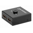 Manhattan HDMI Splitter, 4K obojsmerný 2-portový HDMI Splitter/Prepínač, 4K@30Hz, čierny