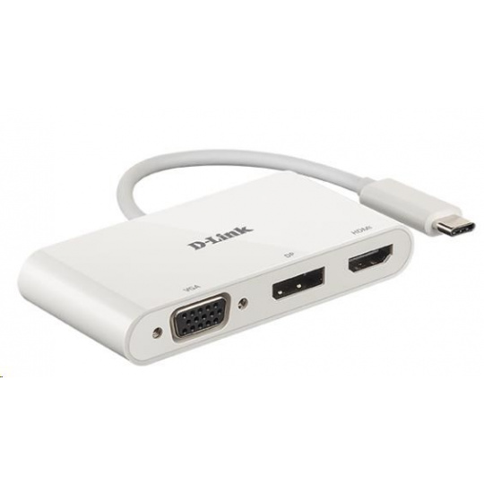 D-Link DUB-V310 3-v-1 adaptér USB-C na HDMI/VGA/DisplayPort