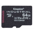 Kingston 64GB microSDXC Industrial C10 A1 pSLC karta v jednom balení