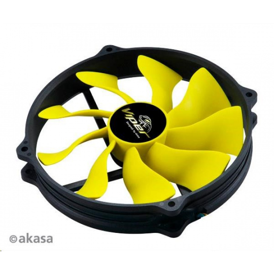 Ventilátor AKASA Viper, 140 x 25 mm, PWM regulácia, extra výkonný a tichý, kruhový dizajn, HDB ložisko