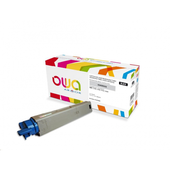 OWA Armor toner pre OKI C3300, C3400, C3450, C3600, 2500 strán, 43459332, čierna/čierna