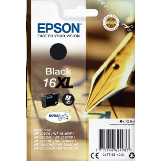 Atrament EPSON čierny Singlepack "Pen" Black 16XL DURABrite Ultra Ink