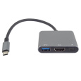 PremiumCord Adaptér USB-C na HDMI + USB3.0 + PD, rozlišení 4K a FULL HD 1080p