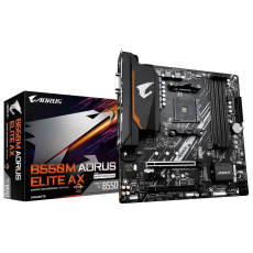 GIGABYTE MB Sc AM4 B550M AORUS ELITE AX, AMD B550, 4xDDR4, 1xHDMI, 1xDVI, mATX