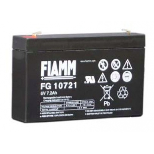 Batéria - Fiamm FG10721 (6V/7,2Ah-Faston 187), životnosť 5 rokov