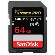 Karta SanDisk SDHC 64GB Extreme PRO (300 MB/s, Class 10, UHS-II U3 V90)