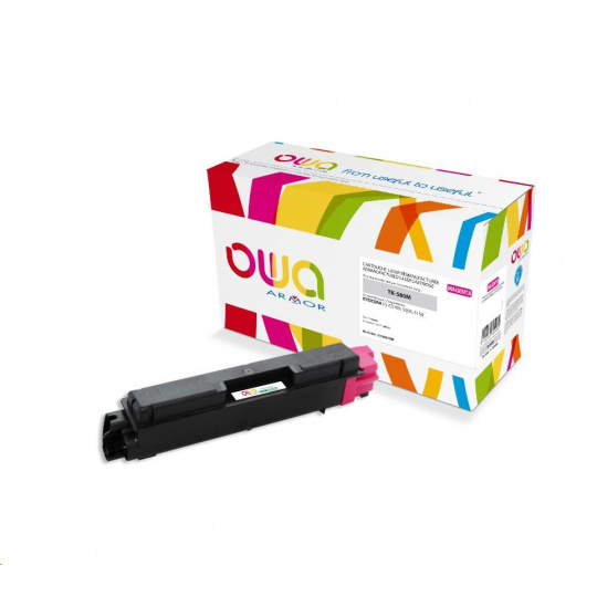 OWA Armor toner pre KYOCERA FSC-5150, 2800 strán, TK580M, červená/purpurová + odpadový box (TK-580M)