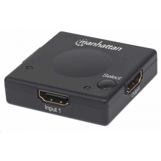 Manhattan HDMI Switch, 2-portový HDMI prepínač, 1080p, čierny