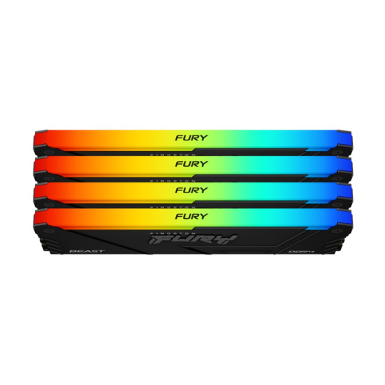 KINGSTON DIMM DDR4 128GB (Kit of 4) 2666MT/s CL16 FURY Beast RGB