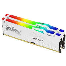 KINGSTON DIMM DDR5 64GB (Kit of 2) 6000MT/s CL36 FURY Beast Bílá RGB EXPO