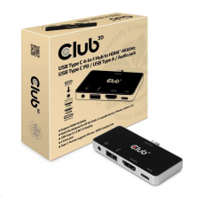 Club3D hub USB Type C 4-in-1 Hub to HDMI™ 4K60Hz USB Type C PD / USB Type A / Audio jack