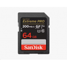 Karta SanDisk SDXC 64 GB Extreme PRO (200 MB/s triedy 10, UHS-I U3 V30)