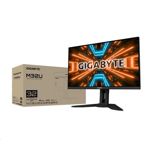 GIGABYTE LCD - 31.5" Gaming monitor M32U, SS IPS, 3840 x 2160 UHD, 144Hz, 1000:1, 350cd/m2, 1ms, 2xHDMI, 1xDP