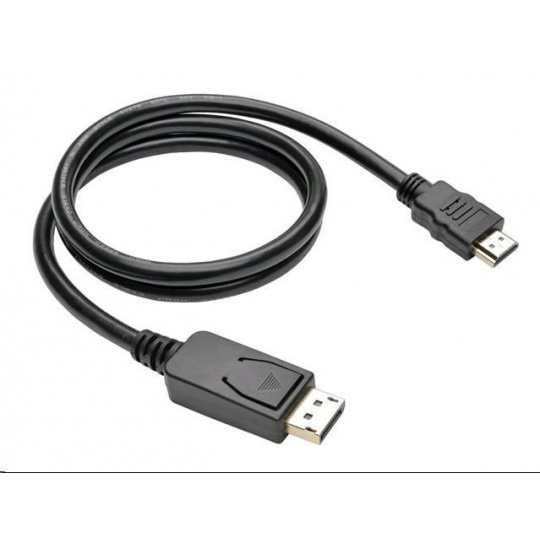 C-TECH DisplayPort/HDMI kábel, 2 m, čierny