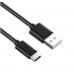 Kábel USB PREMIUMCORD 3.1 C/M - USB 2.0 A/M, rýchlonabíjací prúd 3A, 10 cm, čierna