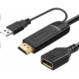 Adaptér HDMI PremiumCord 2.0 na DisplayPort 1.2 rozlíšenia 4K@60Hz 25cm