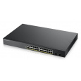 Zyxel GS1900-24HP v2 26portový gigabitový webový inteligentný PoE prepínač, 24x gigabitový RJ45, 2x SFP, rozpočet PoE 170W