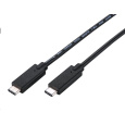 C-TECH kabel USB 3.2, Type-C (CM/CM), PD 100W, 20Gbps, 2m, černý