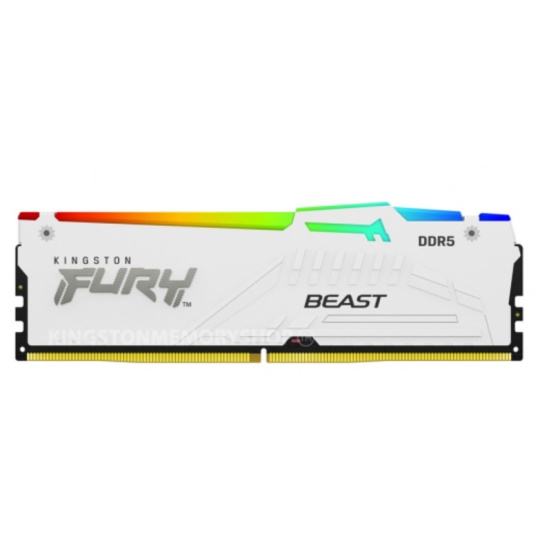 KINGSTON DIMM DDR5 128GB (Kit of 4) 5600MT/s CL40 FURY Beast White RGB XMP