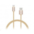 CONNECT IT Wirez Premium Metallic USB C - USB, ružové zlato, 1 m