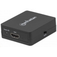 Manhattan HDMI Splitter, 1080p 2-portový HDMI Splitter, napájanie USB, čierny