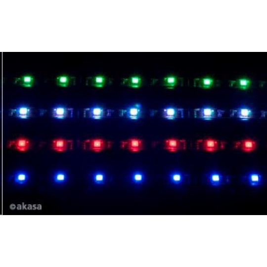 AKASA LED pásik Vegas, napájanie Molex 12V, 60cm, modrý