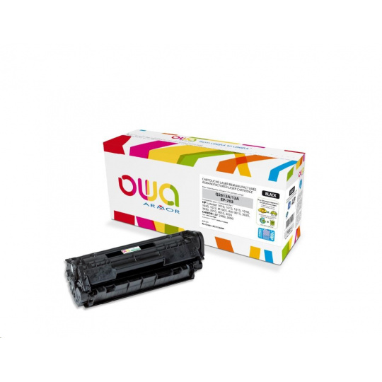 OWA Armor toner pre HP Laserjet 1010, 1012, 1015, 1020, 1022, 4000 strán, Q2612A JUMBO, čierna/čierna