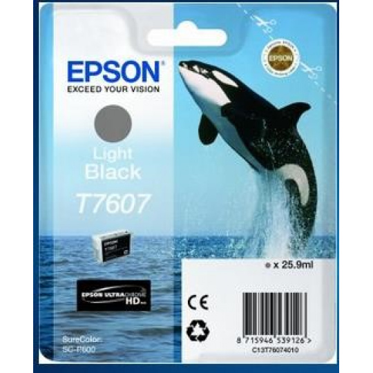 Čierny atrament EPSON ULTRACHROME HD "Scythe" - Light Black - T7607 (25,9 ml)