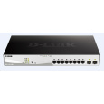 D-Link DGS-1210-10MP 10-portový gigabitový Smart+ PoE switch, 8x GbE PoE+, 2x SFP, PoE 130W, bez ventilátora