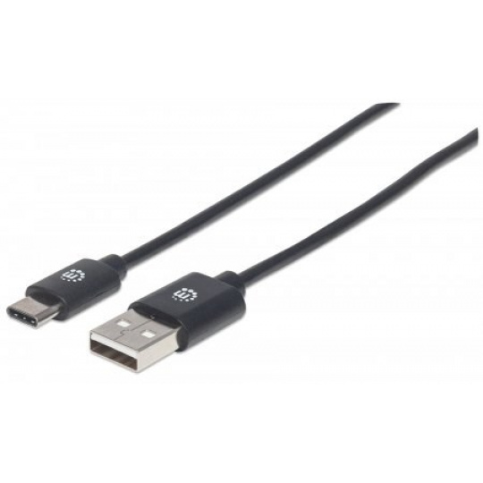 MANHATTAN kábel Hi-Speed USB-C, C Male / A Male, 3 m, čierny