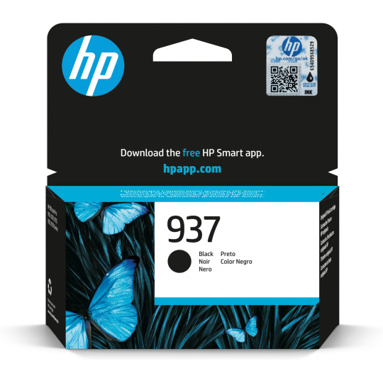 HP 937 Black Original Ink Cartridge (1,250 pages)