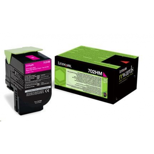 LEXMARK purpurový toner 702HM pre CS310/410/510 z programu Lexmark Return (3 000 strán)