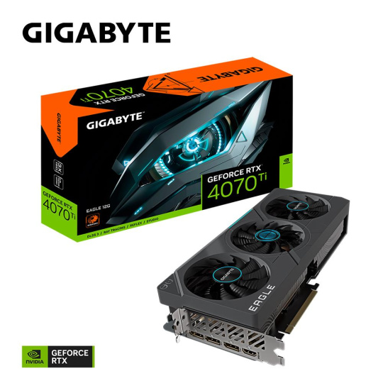 GIGABYTE VGA NVIDIA GeForce RTX 4070 Ti EAGLE 12G, 12G GDDR6X, 3xDP, 1xHDMI