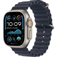 Apple Watch Ultra 2 (2024) GPS + Cellular 49mm Natural Titanium Case with Navy Ocean Band