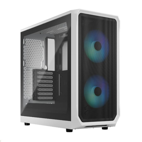 FRACTAL DESIGN skříň Focus 2 RGB White TG Clear Tint, 2x USB 3.0, bez zdroje, mATX