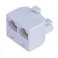 Rozdvojka RJ45, 1x8p8c/2x8p8c - telefonní