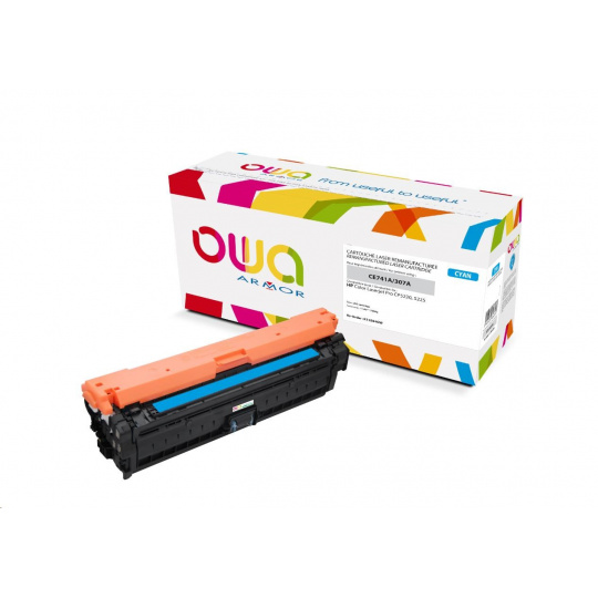 OWA Armor toner pre HP Color Laserjet CP5220, 5225, 7300 strán, CE741A, modrá/cyan