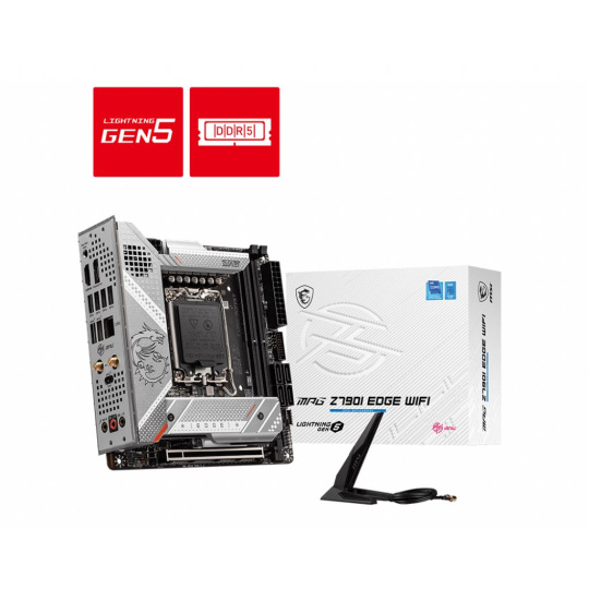 MSI MB Sc LGA1700 MPG Z790I EDGE WIFI, Intel Z790, 2xDDR5, 1xDP, 1xHDMI, WI-FI, mini-ITX