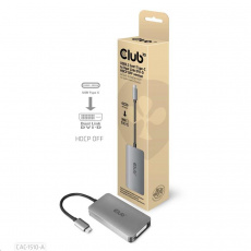 Aktívny USB adaptér Club3D 3.2 Dvojlinkové prepojenie DVI-D typu C 4K30Hz pre Apple Cinema Display, HDCP vypnuté